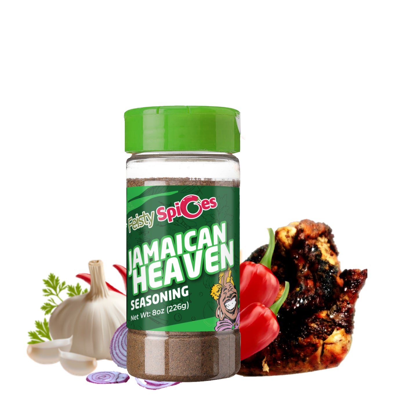Jamaican Heaven Jerk Seasoning 8 oz - Authentic Caribbean Flavor for a Taste of Paradise