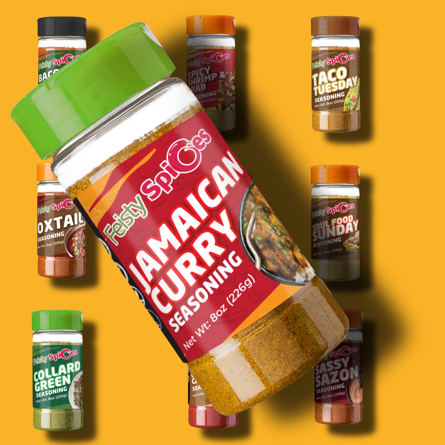 Jamaican Curry Seasoning, 8oz-Caribbean Spice Delight