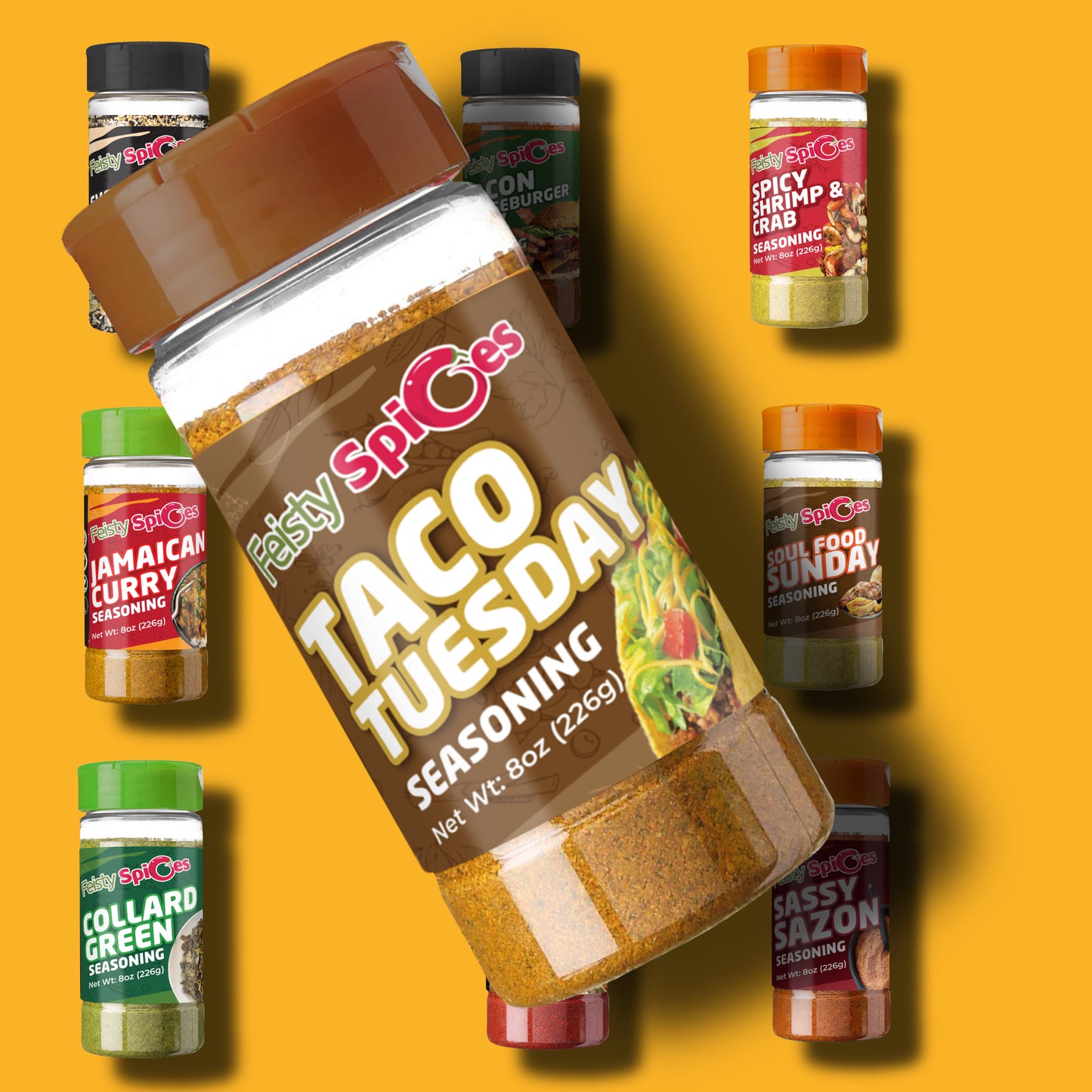 Feisty Spices Taco Tuesday,Elevate Your Taco Tuesday Game with Our Bold and Flavorful Seasoning!