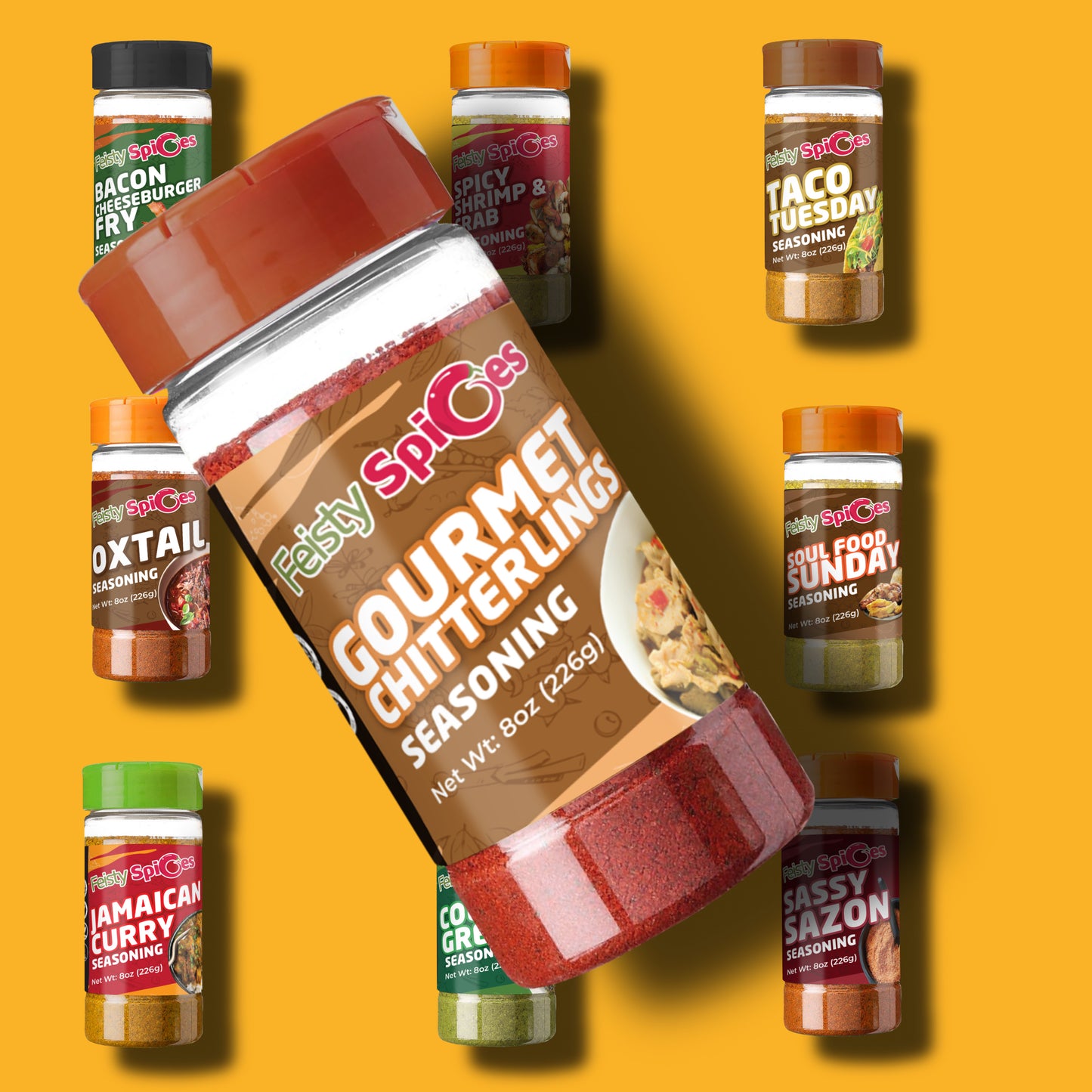 Feisty Spices Gourmet Chitterlings Seasoning-Spicy (Mild)