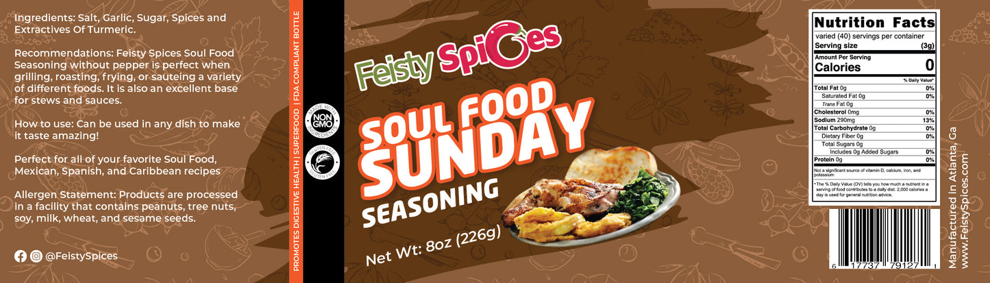 Feisty Spices Soul Food Sunday, All Purpose Seasoning