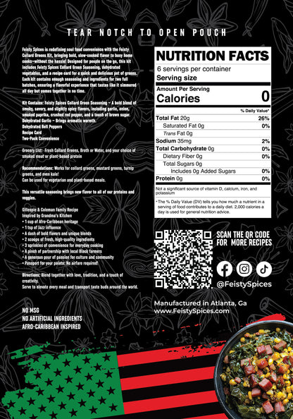 Feisty Spices Collard Greens One Stop Meal Kit