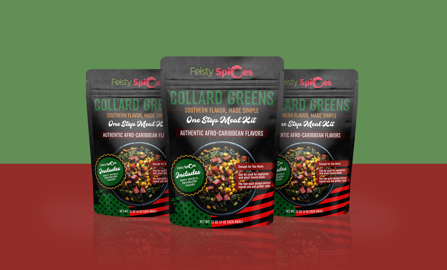 Feisty Spices Collard Greens One Stop Meal Kit