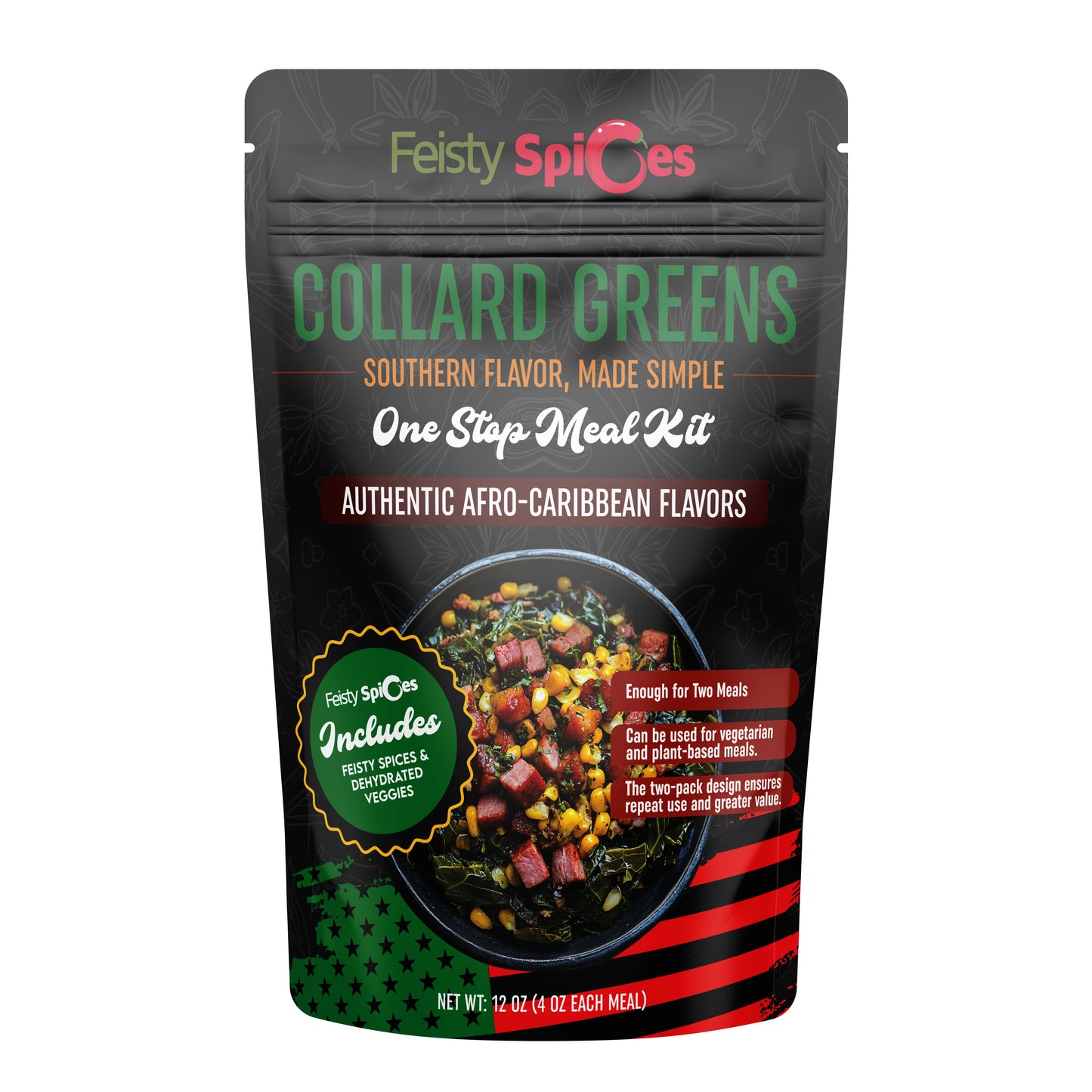 Feisty Spices Collard Greens One Stop Meal Kit