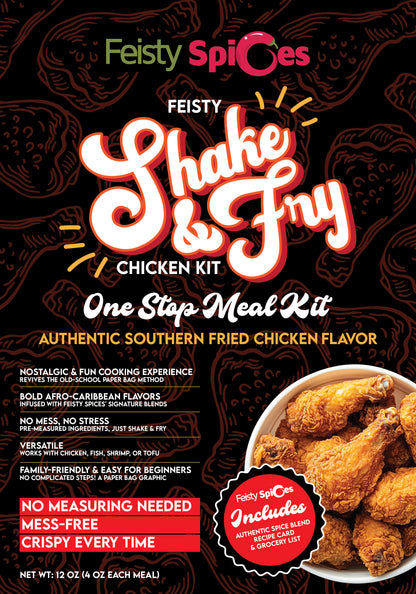Feisty Spices Shake and Fry One Stop Meal Kit, 12 oz