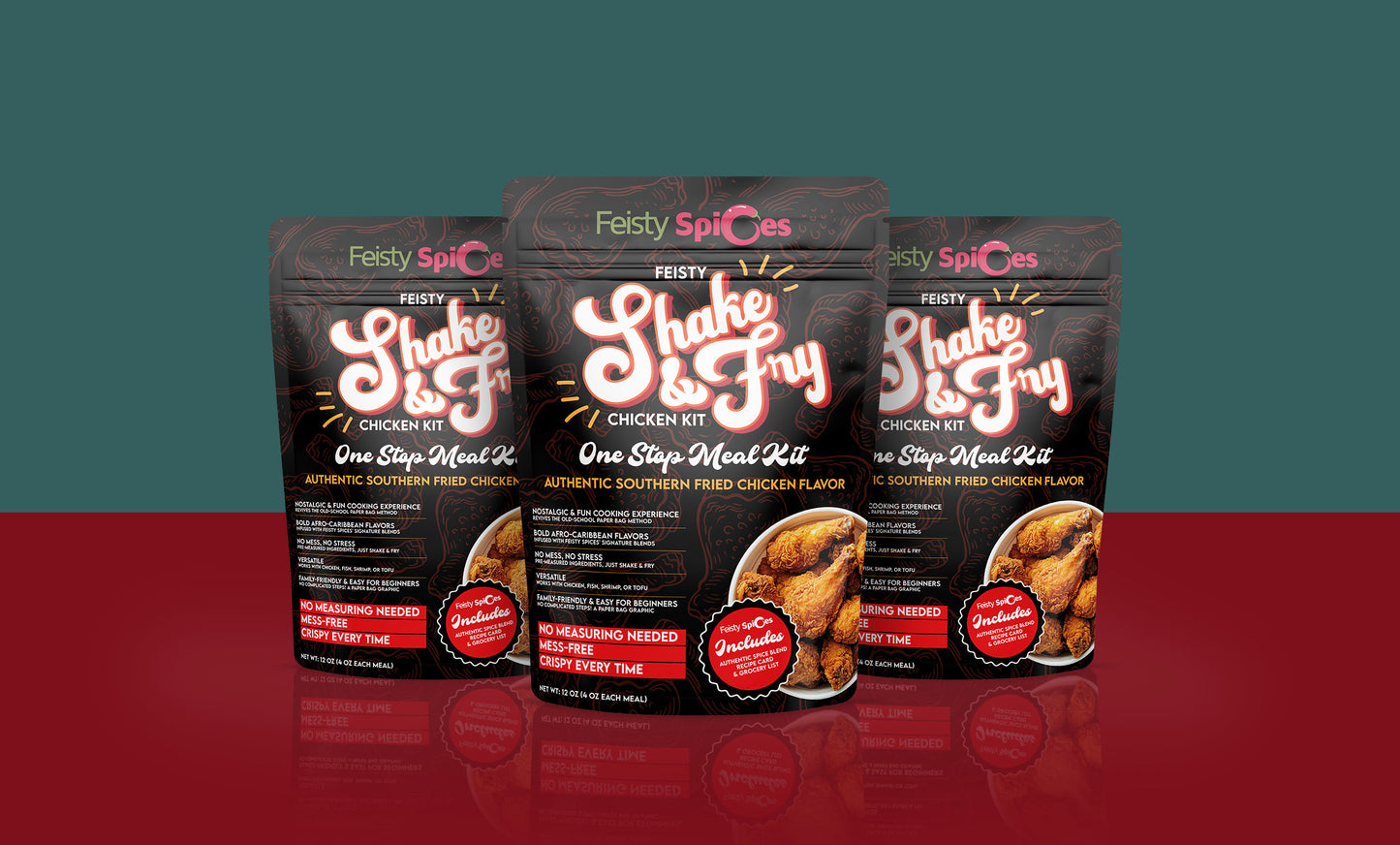 Feisty Spices Shake and Fry One Stop Meal Kit, 12 oz
