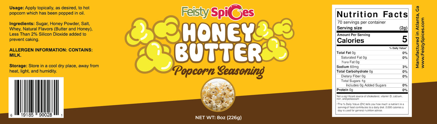 Feisty Spices Honey Butter Popcorn Seasoning